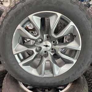 Chevrolet or GMC Grey 20″ Rims and 275/60R20 Goodyear Trailrunner A/T Tires